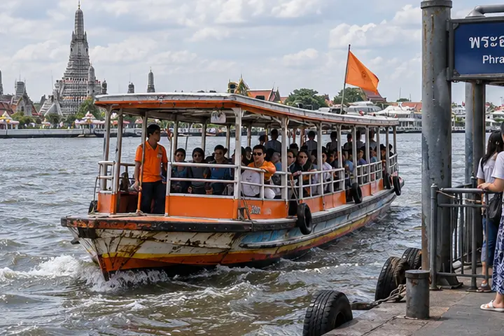 Chao Phraya River Boat · vista di dettaglio