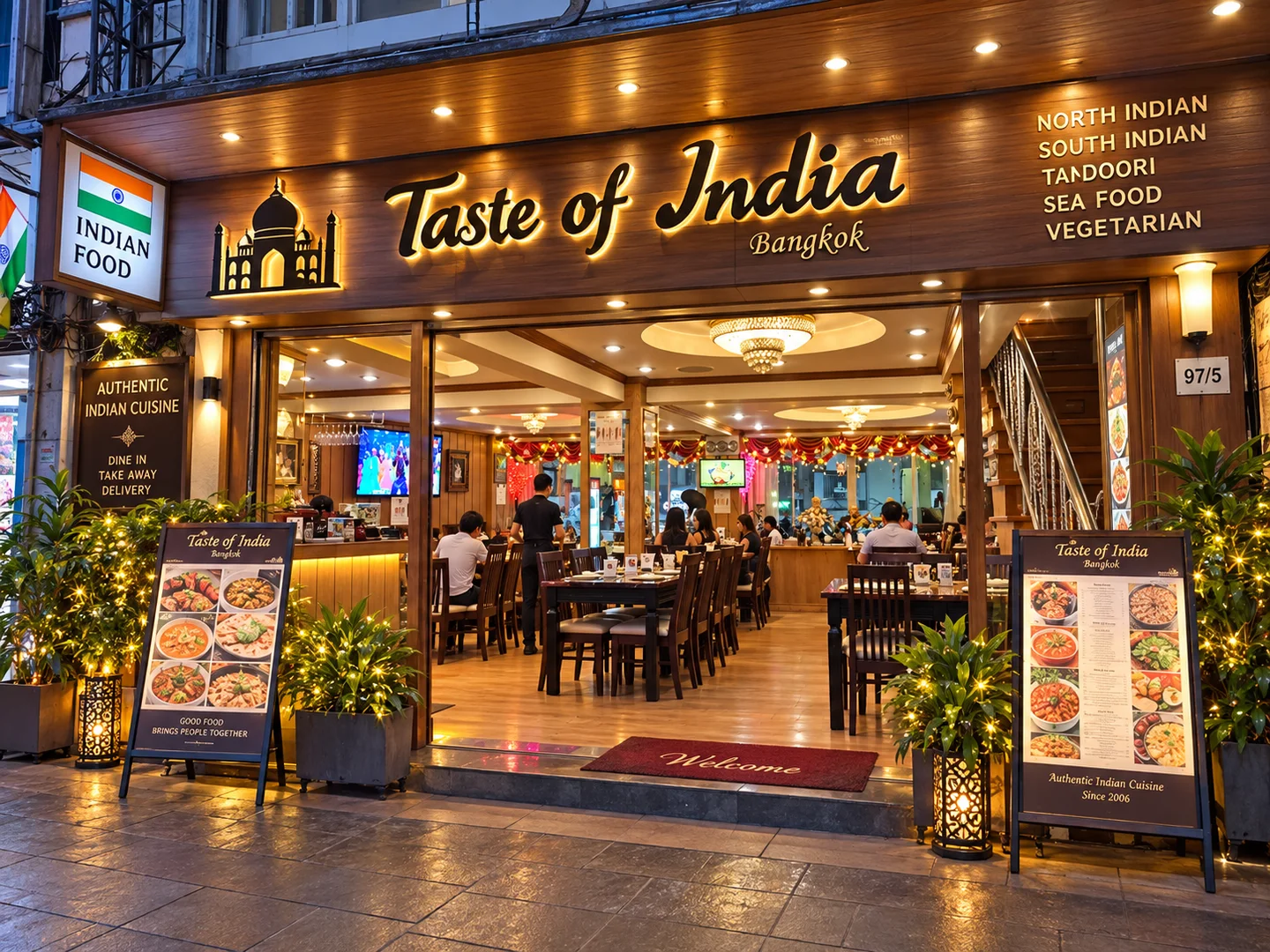 Taste of India Bangkok near Khaosan Palace Hotel Bangkok · restaurant view 1